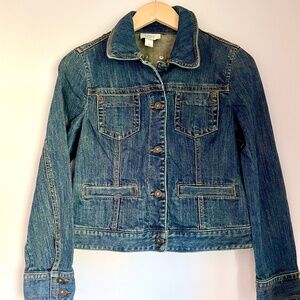 LOFT | Cotton | Dark Blue Denim Jacket | Medium